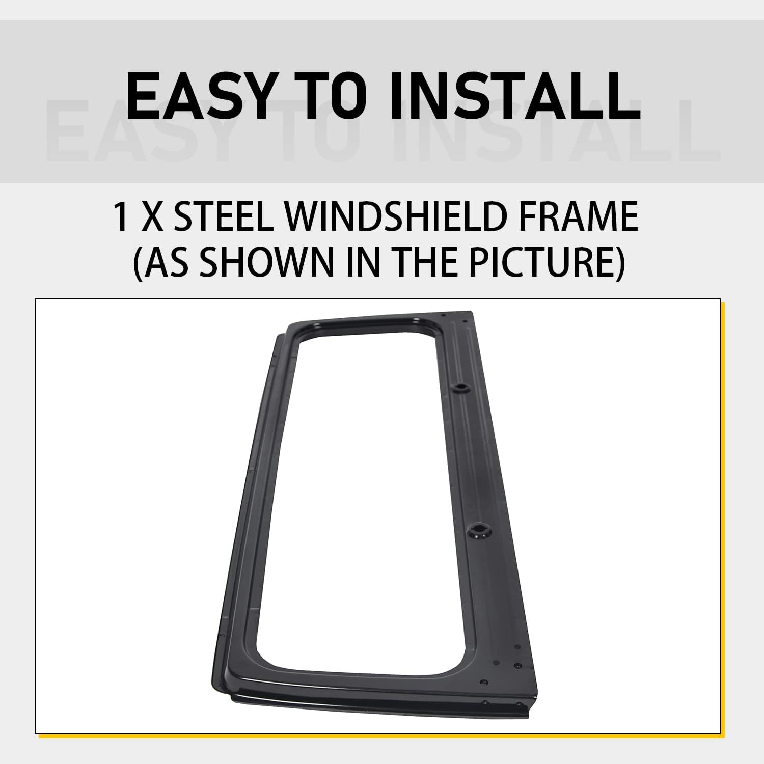 Kuafu Front Windshields Frame Steel Compatible With 1987-1995 Jeep Wrangler Yj (Replace For Ch1280101 55174576)