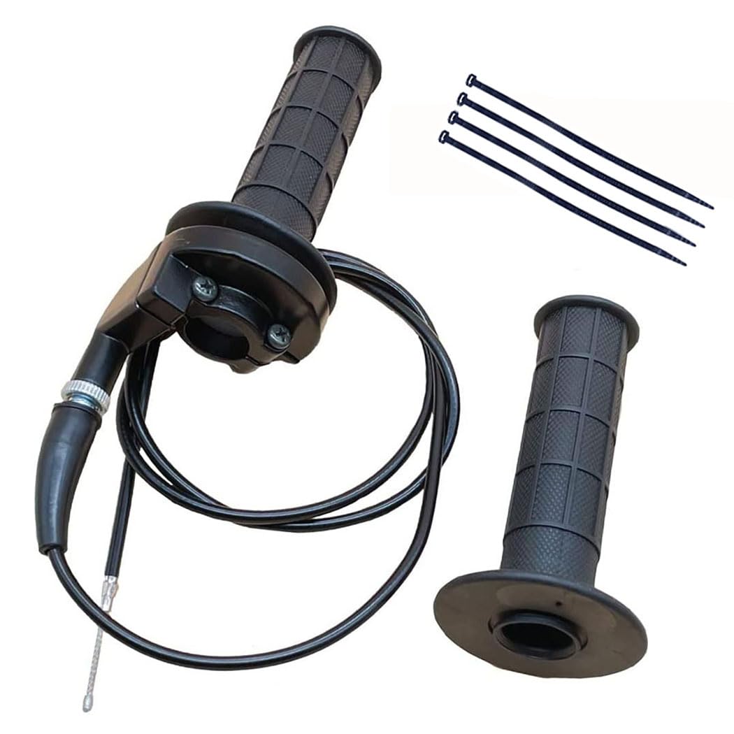 Aniro Moto Throttle Cable + Handle Bar Throttle Grips Grip + Throttle Housing Clamp For 50Cc 90Cc 110Cc 125Cc 140Cc 200Cc 250Cc 4-Stroke Dirt Bike Quad Atv Pit Bike Mini Pocket Bike