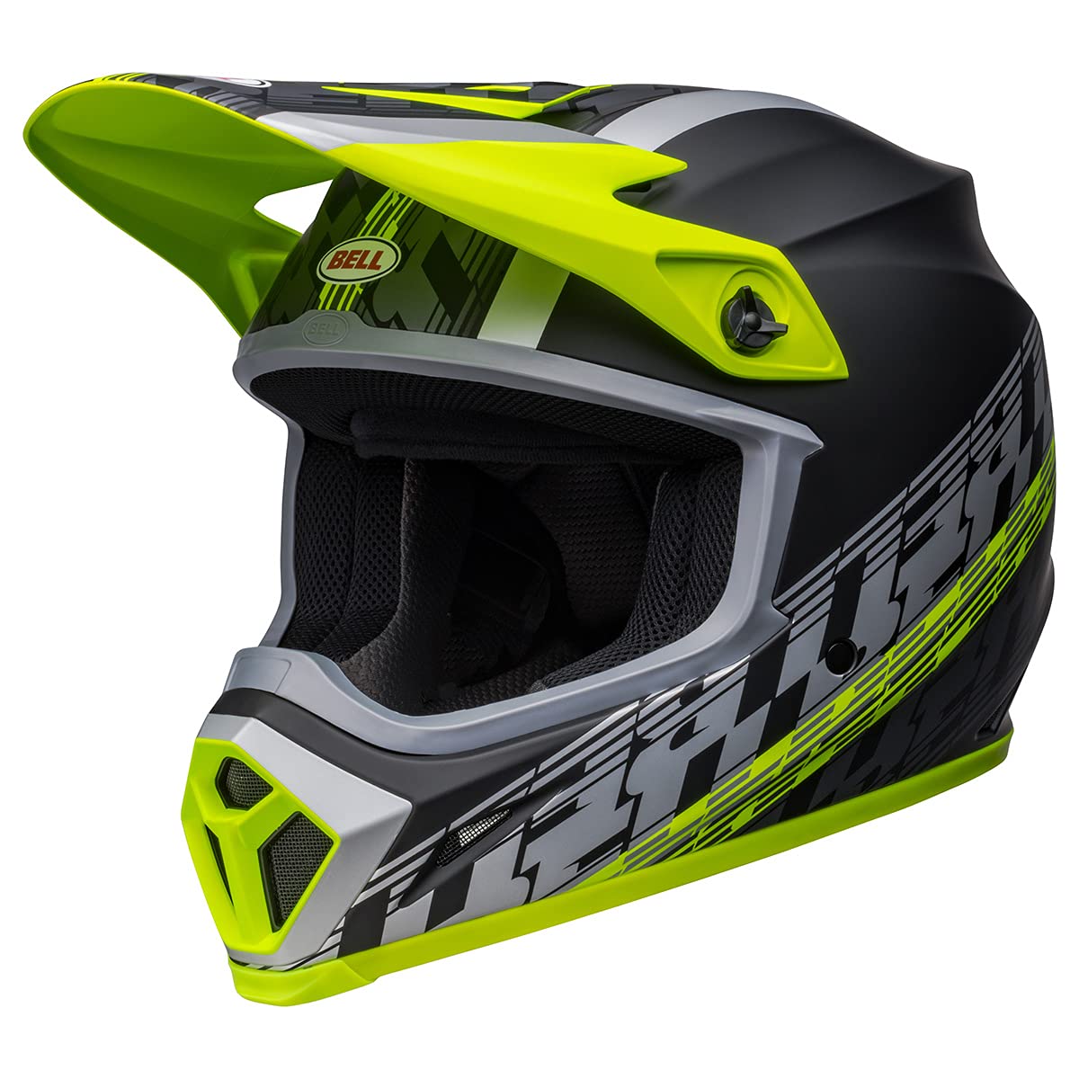 Bell Mx-9 Mips Dirt Helmet (Offset Matte Black/Hi-Viz Yellow - X-Large)