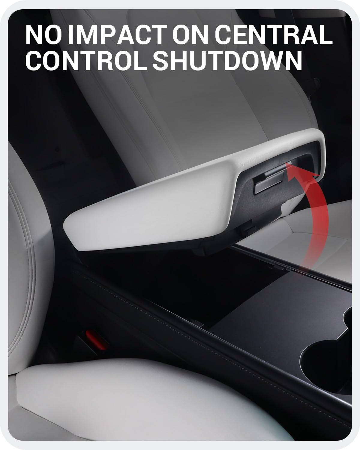 Basenor Tesla Model 3 Model Y Center Console Cover Tpe Armrest Cover Non-Slip Protector Armrest 2016-2024 Tesla Interior Accesso