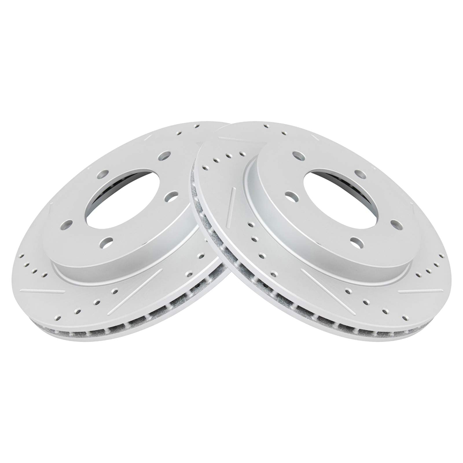 Trq Front Performance Brake Rotors Set Premium G-Coated Compatible With 1997-2003 Ford F-150 2004 F-150 Heritage