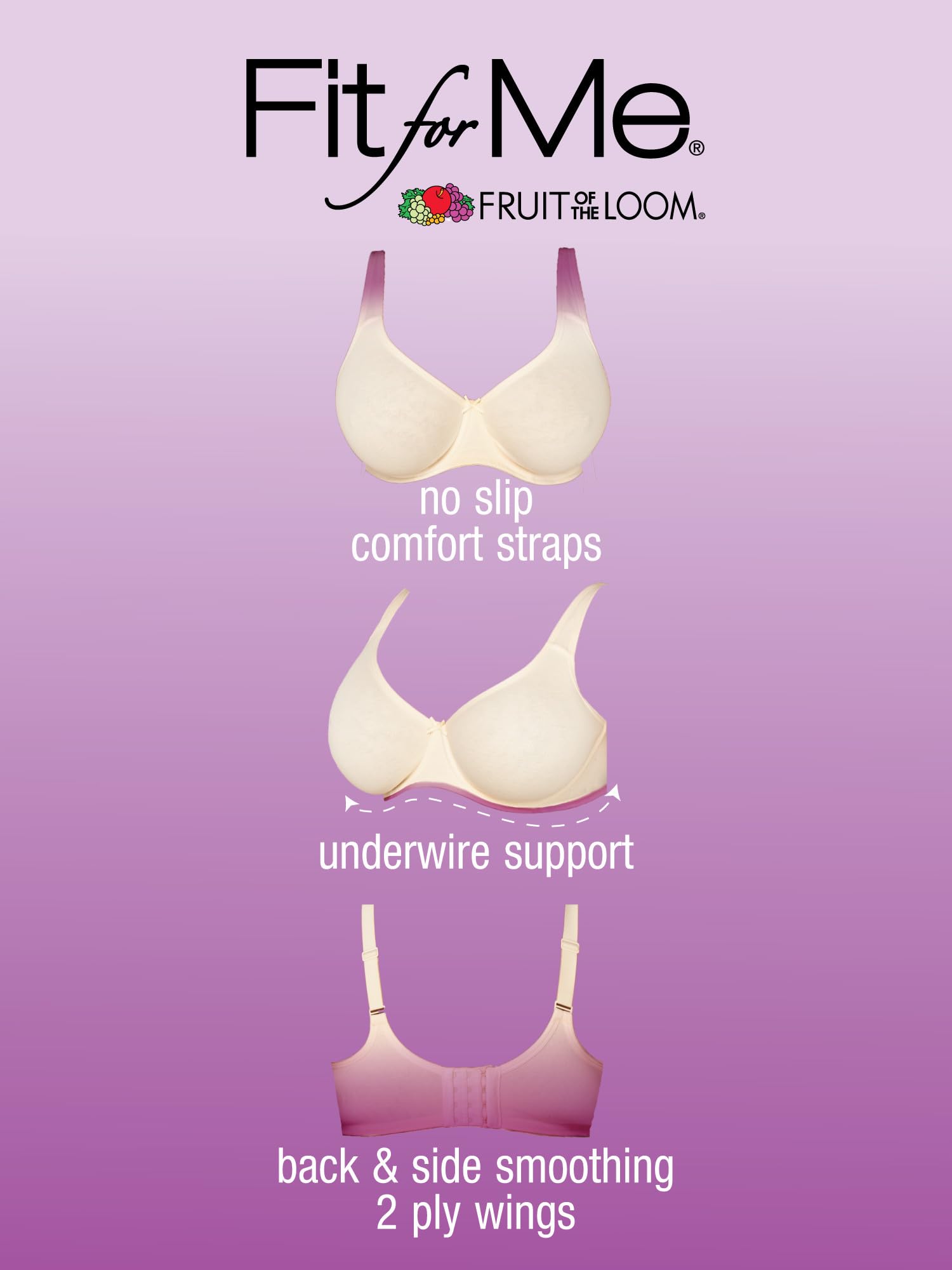 Fruit Of The Loom Womens Plus-Size Cotton Unlined Underwire Bra, Sand, 46Dd