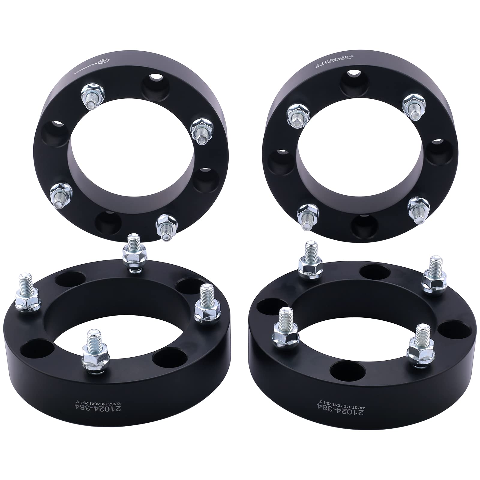 VLAOSCHI Black Forged 4x137 ATV Wheel Spacers 1.5 Inch with 12x1.5 Studs Compatible with Honda Can-Am 4 Lug for 2019-2022 Talon 