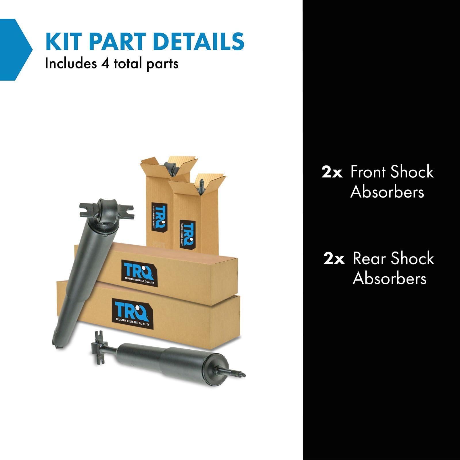 Trq Front And Rear Shock Absorber Set Compatible With 1995-2001 Ford Explorer 2001-2005 Explorer Sport Trac 1997-2001 Mercury Mo