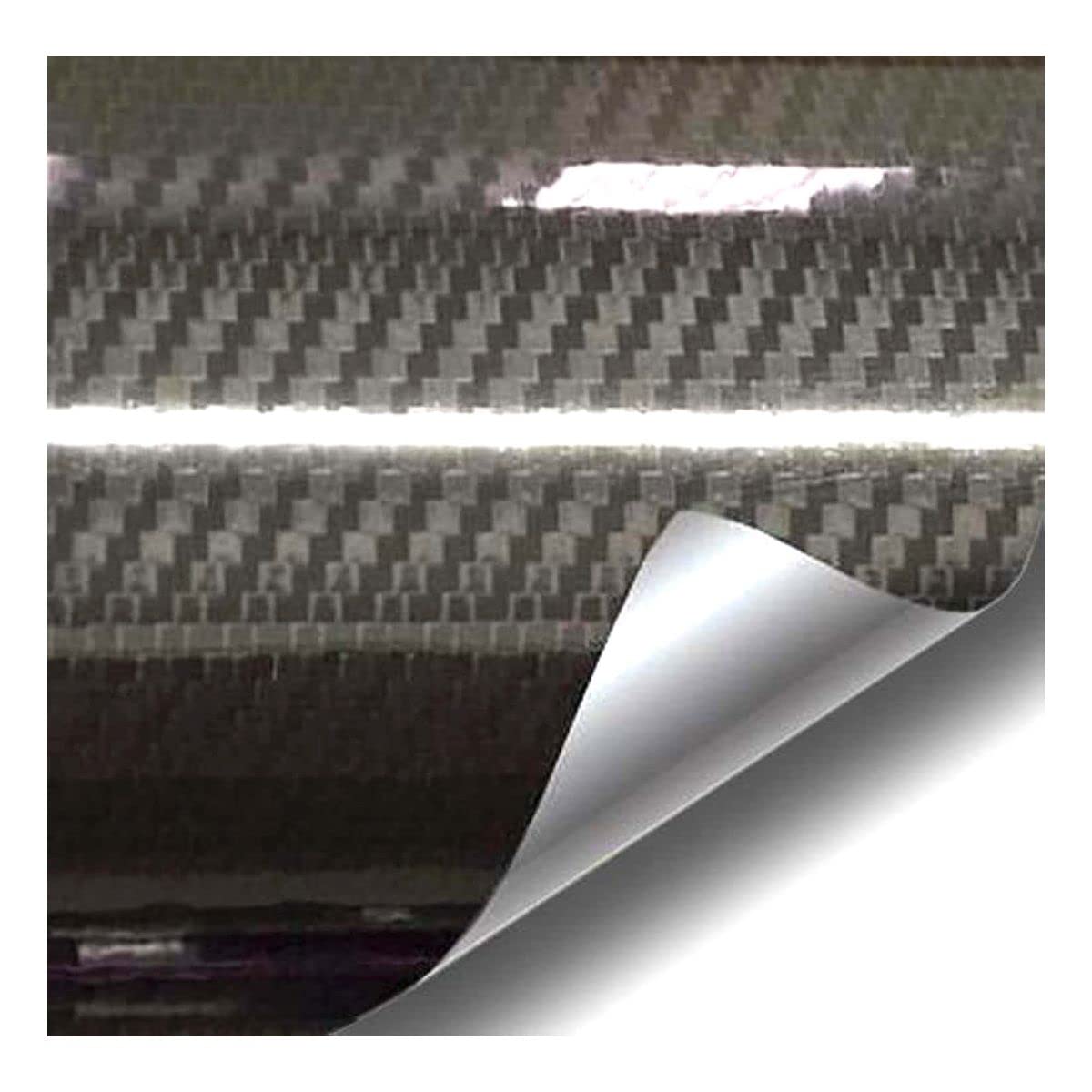 Vvivid Epoxy High Gloss Carbon Vinyl Automotive Wrap Film Diy Easy To Install No Mess (100Ft X 5Ft, Black)