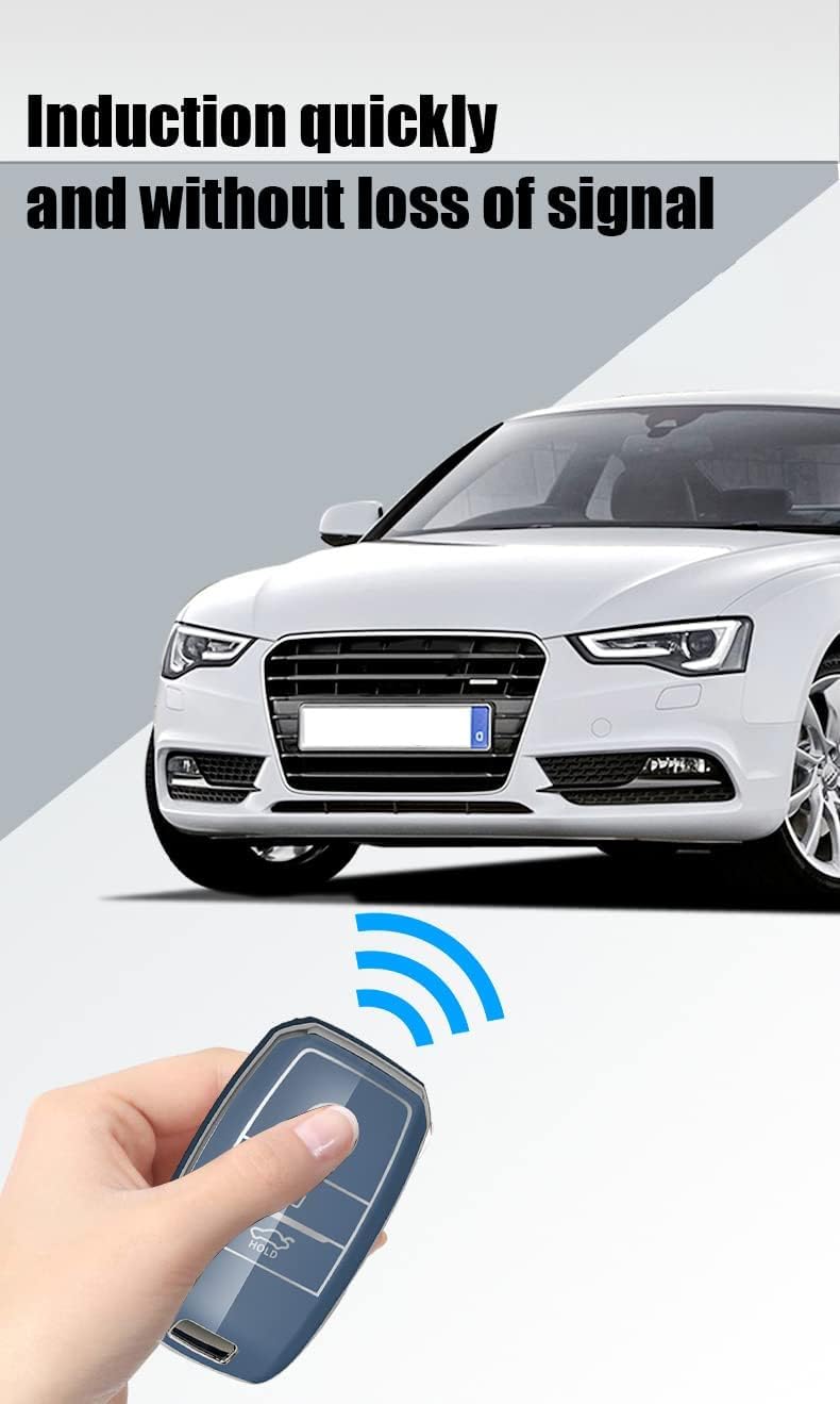 TECART Key Fob Case Protection for Kia K2 Rio NIRO Key Holder Keychain Key Case Shell Soft TPU Accessories 3 Button White