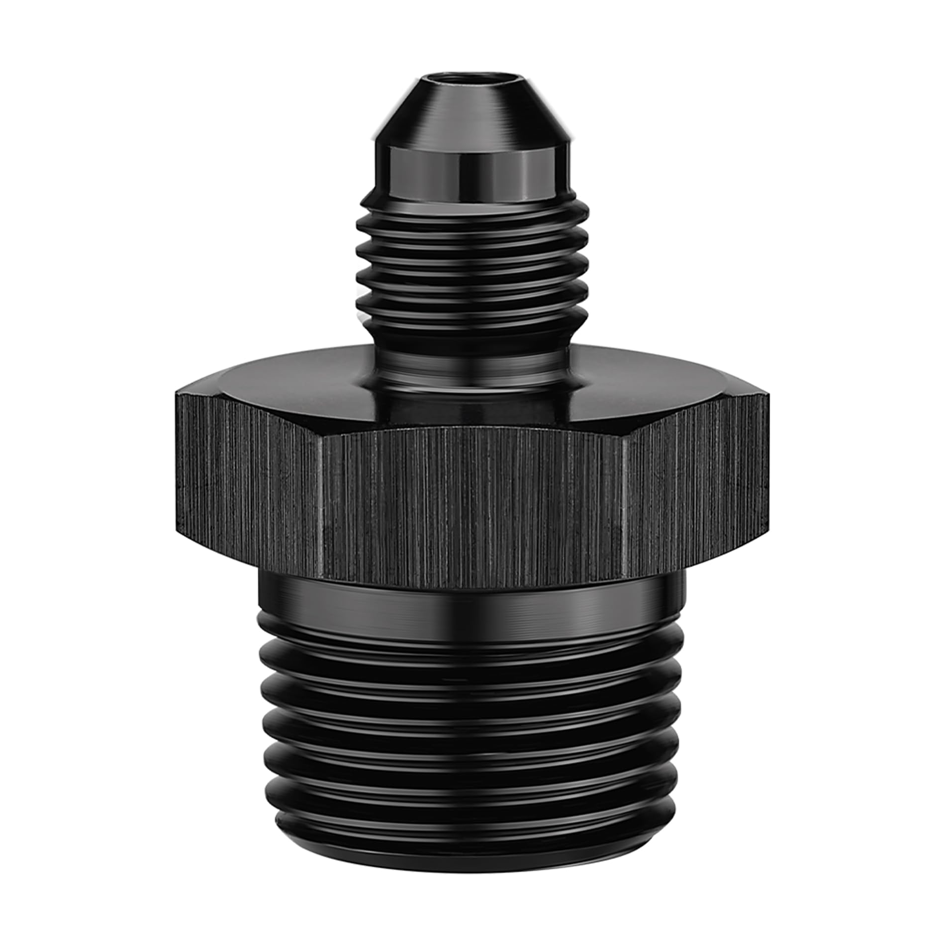 Evil Energy 3An Male Flare To 3/8'' Npt Pipe Fitting Adapter Straight Aluminum Black