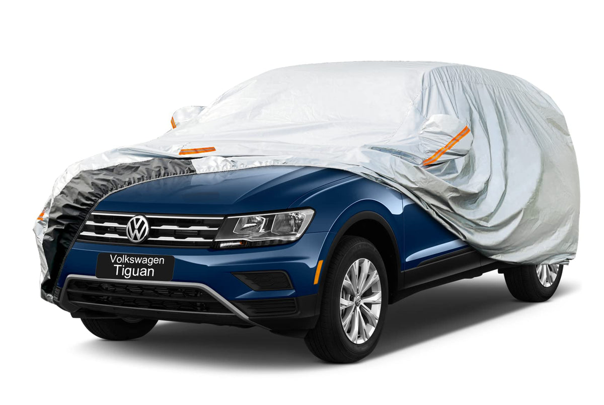 Gunhyi Car Cover Custom Fit Vw Tiguan (2016-2025) Waterproof For Automobiles, Oxford Sun Rain Dust Snow Protection (Ships From U
