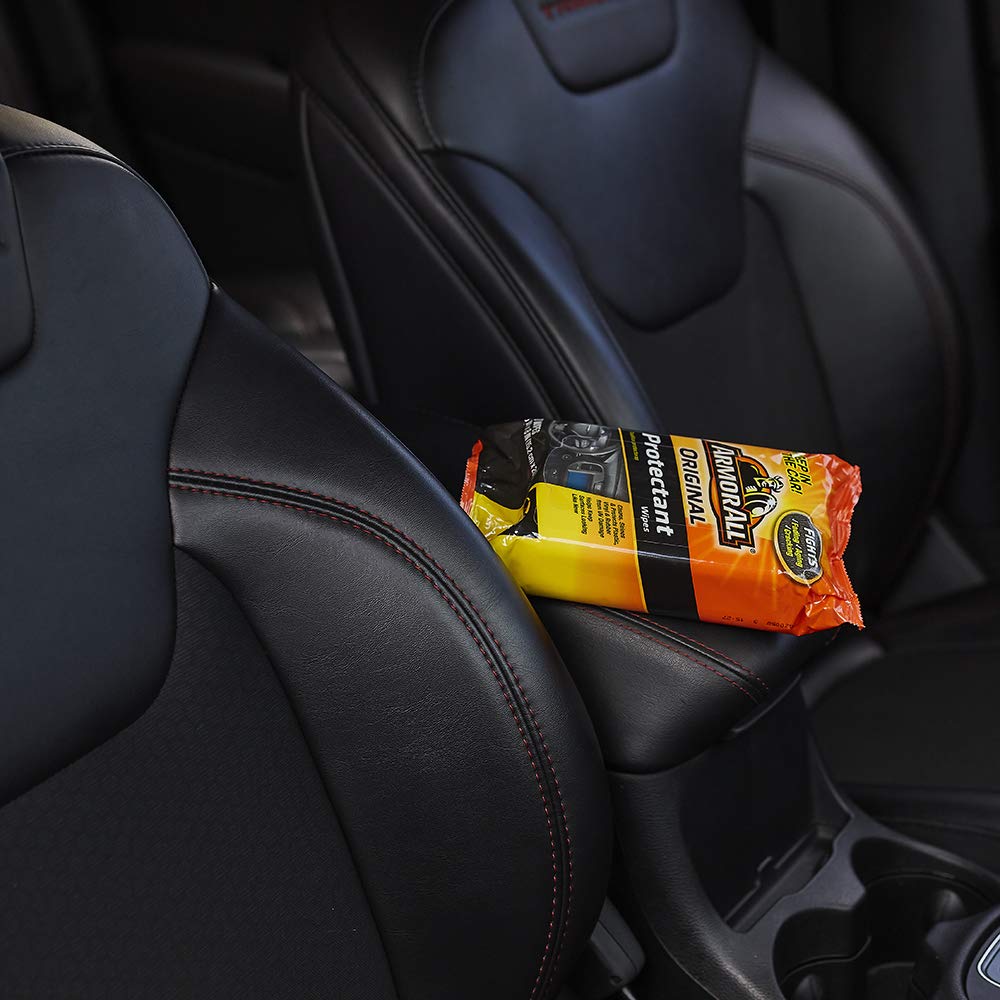 Armor All Car Protectant Wipes, Interior Car Wipes with UV Protection Against Cracking and Fading, 60 Wipes