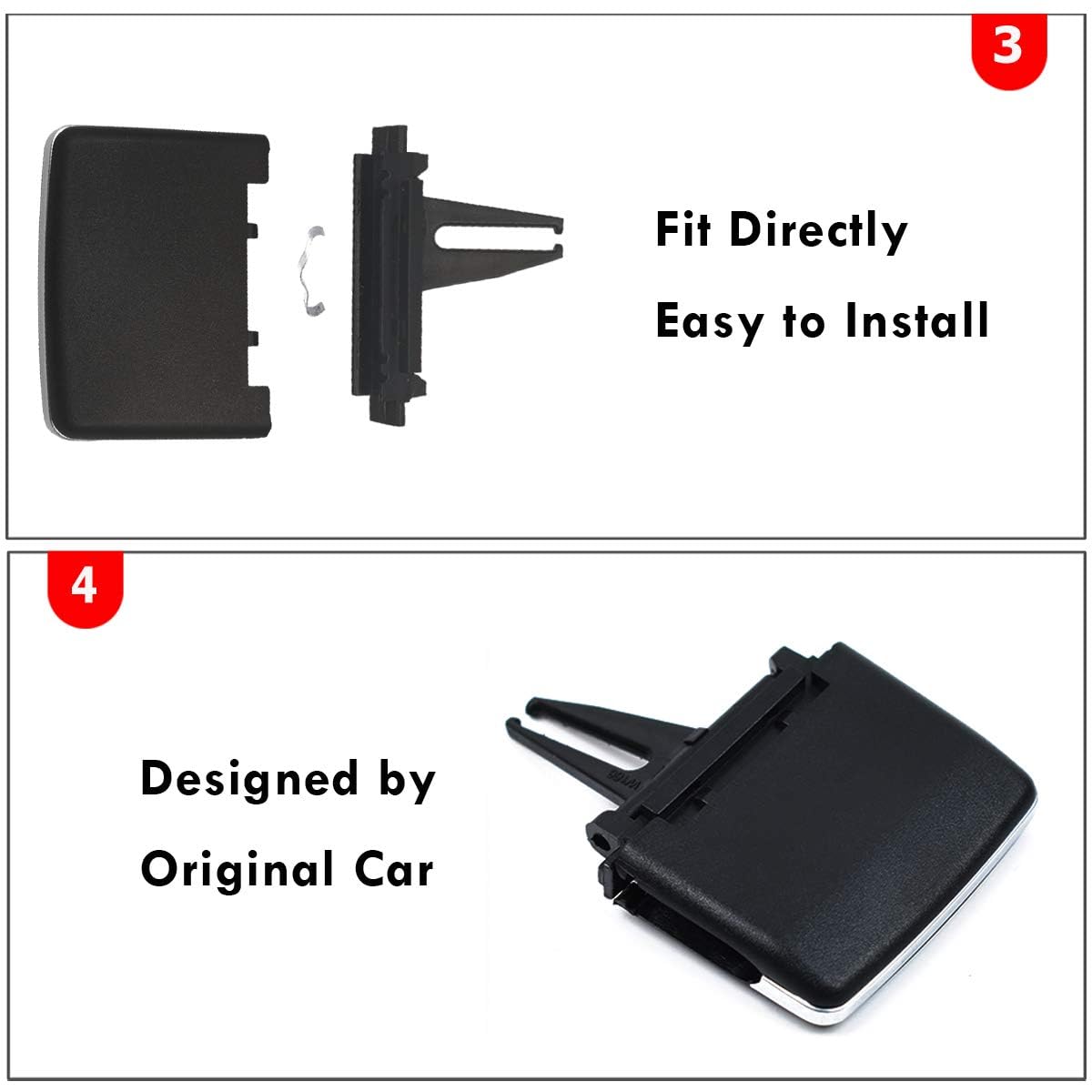 Moonlinks Compatible With Mercedes Benz Air Vent Outlet Tabs, Front Center Row Air Vent Clip Tab Replacement For W166 Ml Class 2012-2015 Gle Class 2016-2019 X166 Gl Class 2013-2016 Gls Class 2017-2019