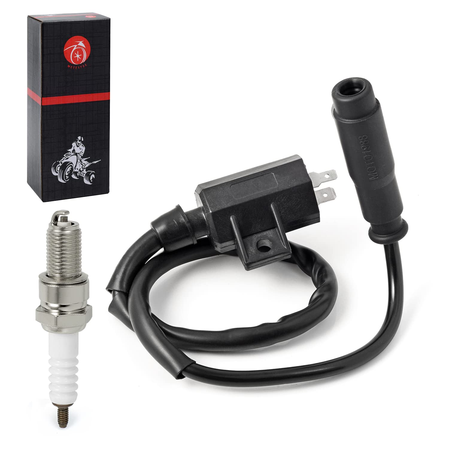 Ignition Coil Pack And Spark Plug + Cap For Kawasaki Brute Force 650 4X4I 4X4 2005-2013 Prairie 650 700 2002-2006 Brute Force 75