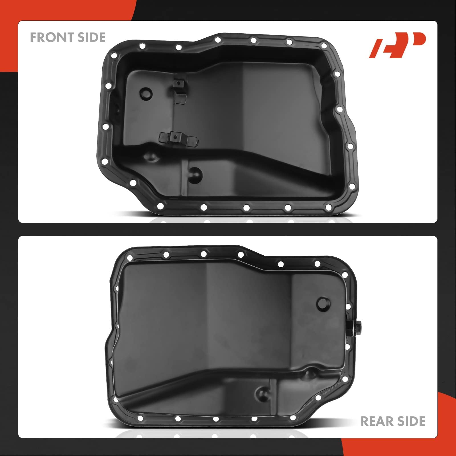 A-Premium Transmission Oil Pan with Drain Plug Compatible with Mazda 2 2011 2012 2013 2014 2015, 1.5L, Automatic Transmission Only