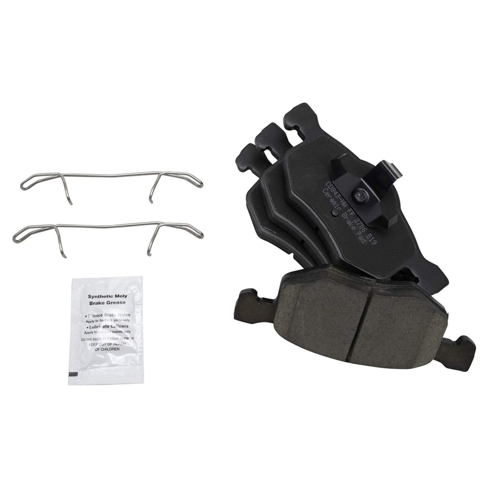 TRQ Front Brake Pads Ceramic Compatible with 2001-2007 Ford Escape 2001-2006 Mazda Tribute 2005-2007 Mercury Mariner