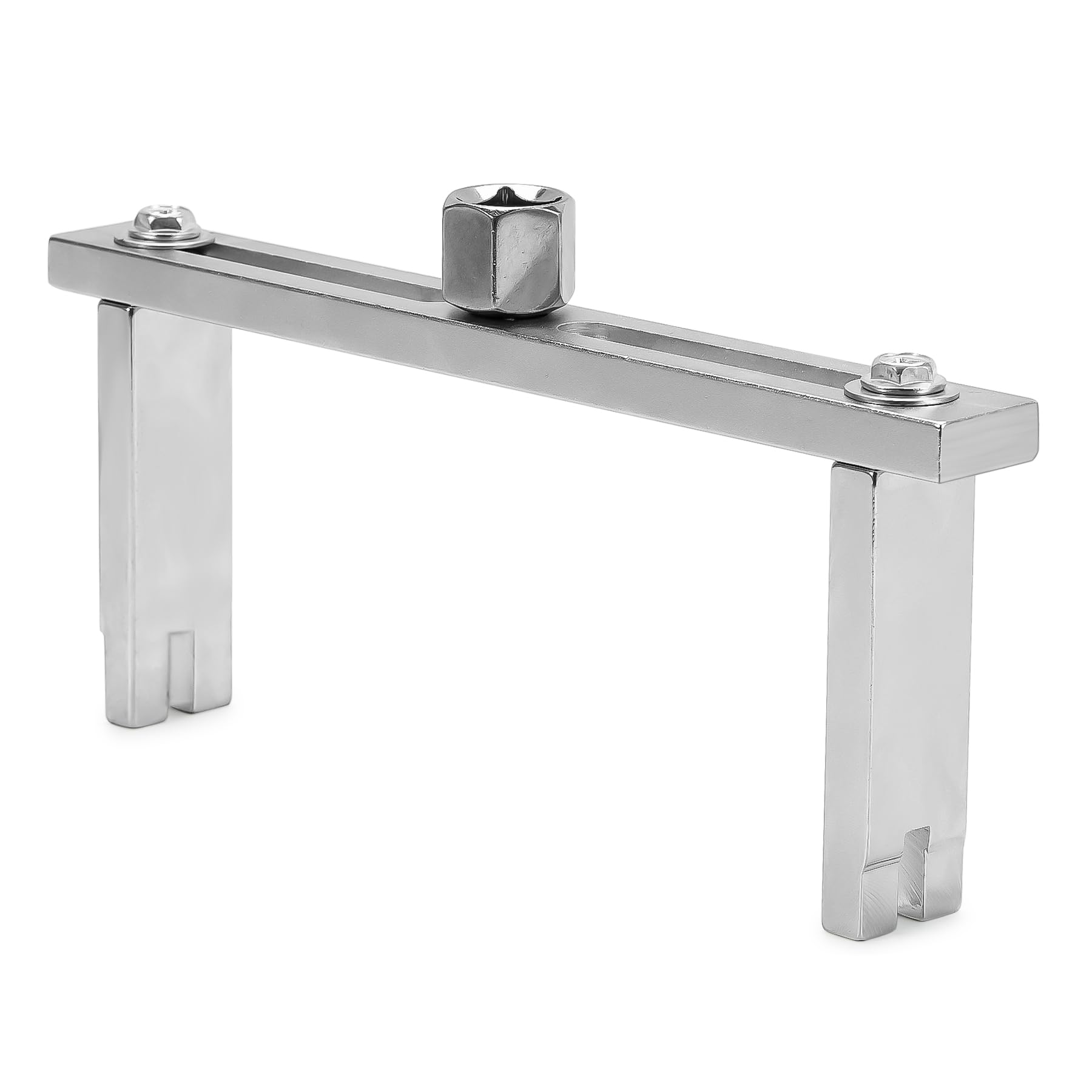 AUPREX Fuel Pump Removal Tool, Adjustable Double Contact Fuel Pump Lock Ring Tool with 3/8    to 1/2    Drive Compatible with BM