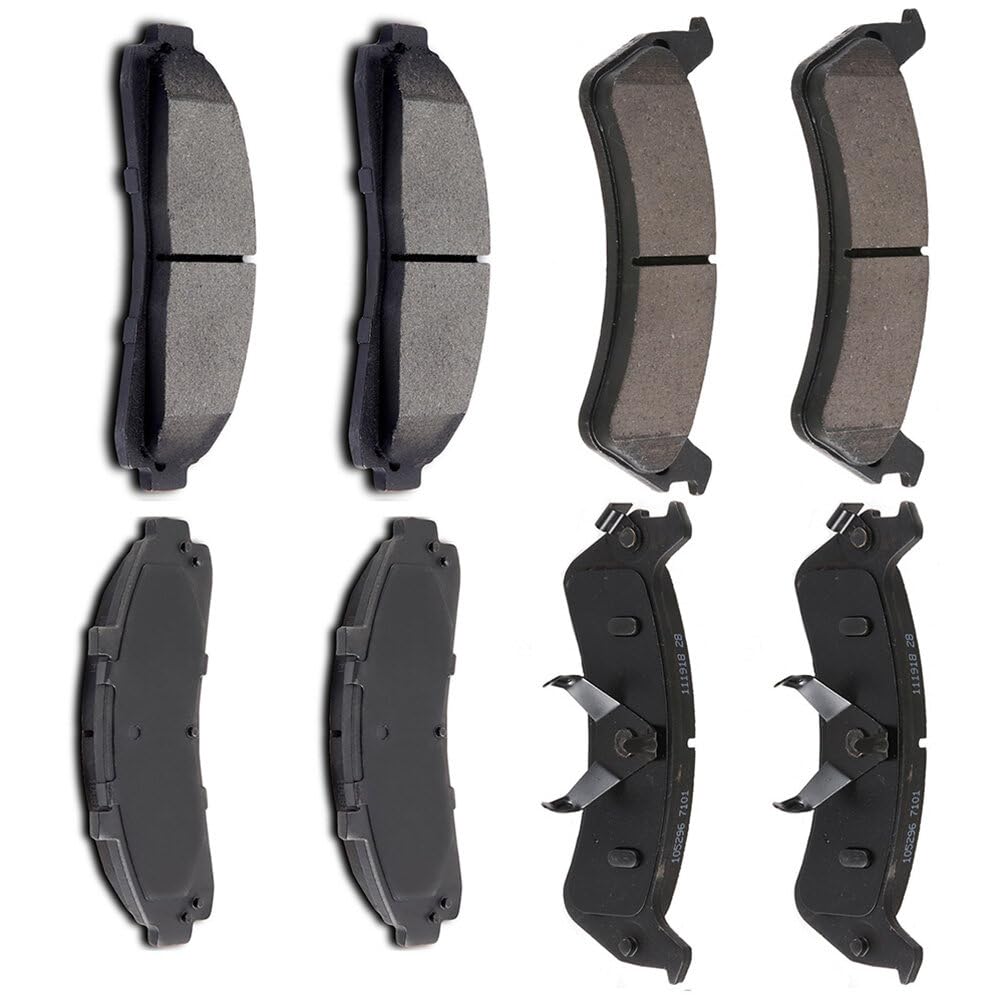 Automuto 8Pcs Front & Rear Disc Brake Pads Set D667 D652 For Ford For Explorer 1995-2001,For Mercury Mountaineer 1997-2001