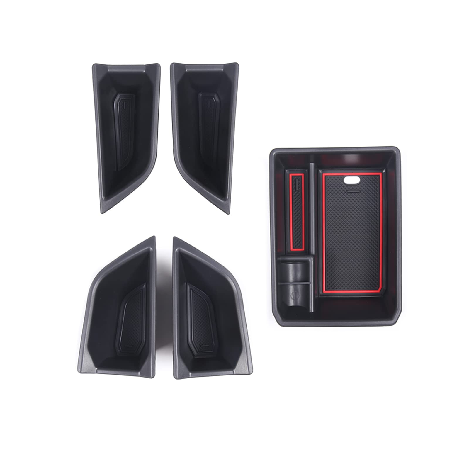 Audi Q4 E-Tron 2022-2024 Center Console Organizer Tray - Compatible with Front, Rear, Side Door Handles - Armrest Storage Box wi