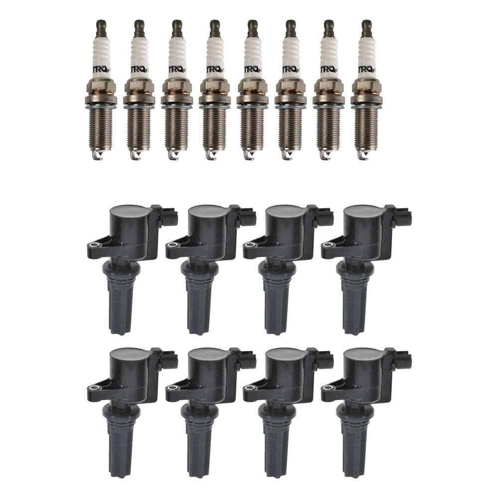 Trq Ignition Kit Ignition Coil Spark Plugs Compatible With 99-14 Ford 97-05 Lincoln 03-04 Mercury 01-07 Panoz