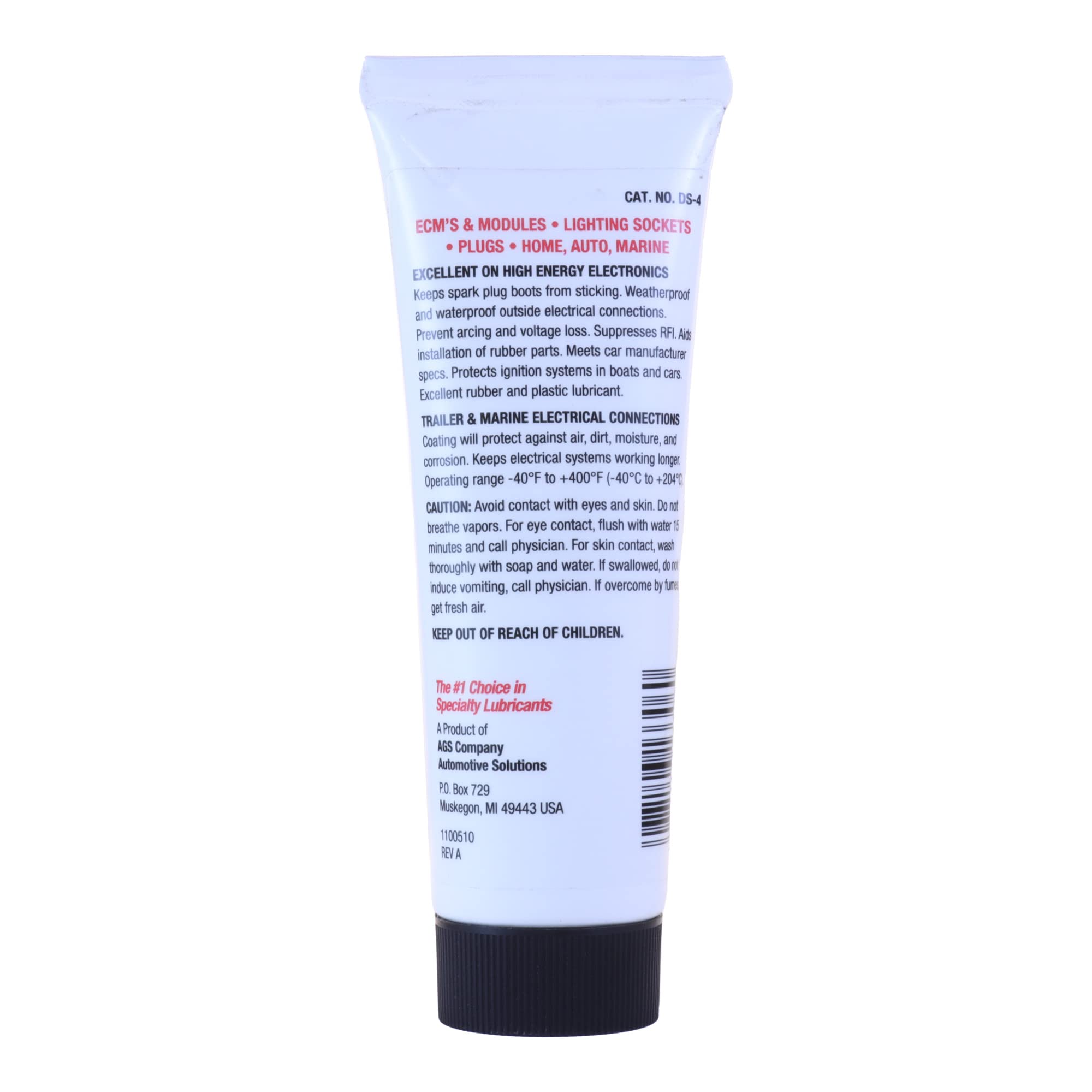 Ags Dielectric Silicone Grease Compound For All Electrical Components And Connectors, 4Oz Tube, Dielectric Grease, Versatile Applications, Spark Plugs, Ignition Modules And Coils