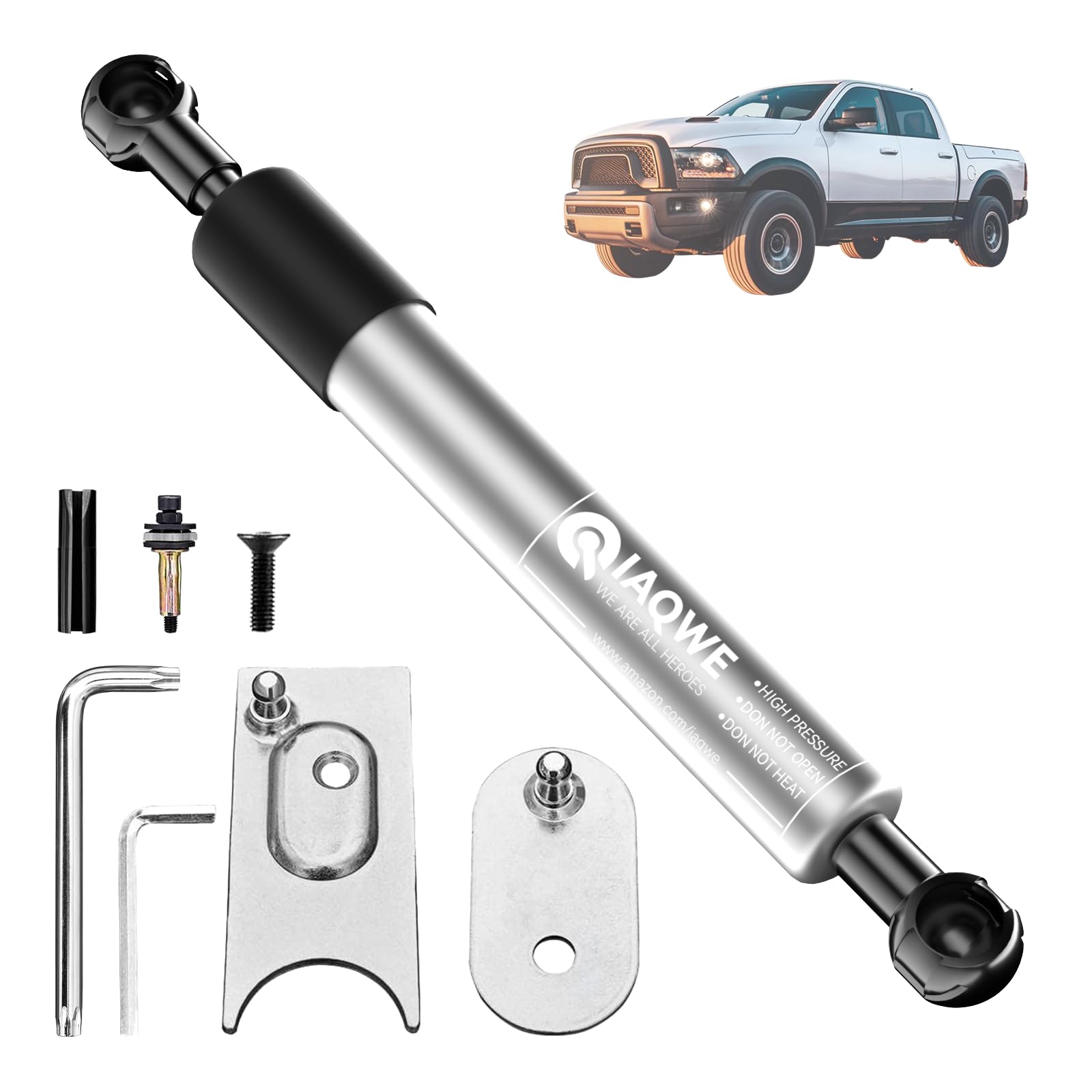 Iaqwe Truck Tailgate Assist Shock 43301 Fit For 2009-2018 Dodge Ram 1500, 2010-2024 Dodge Ram 2500/3500, 2019-2024 Dodge Ram 150