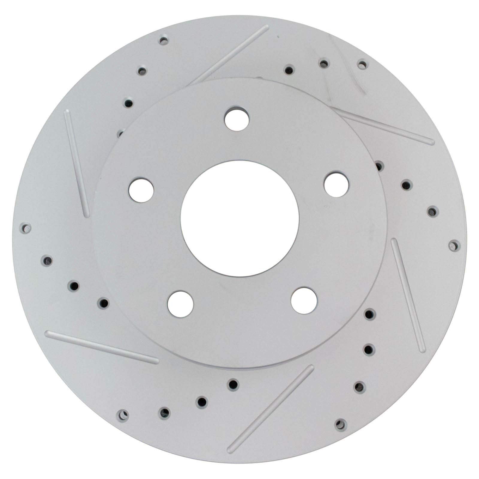 Trq Front Performance Brake Rotors Set Premium G-Coated Cross Drilled & Slotted Compatible With 1999-2004 Jeep Grand Cherokee