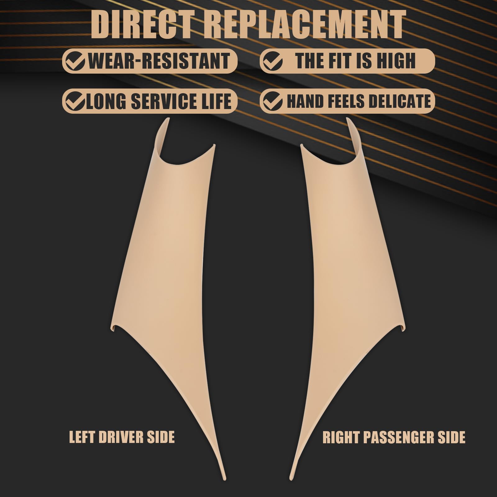 WEILEITE Beige Front Interior Door Handle Cover for BMW 320/328/330/335/M3 F30/F31/F34/F80 2012-2018, 418/420/