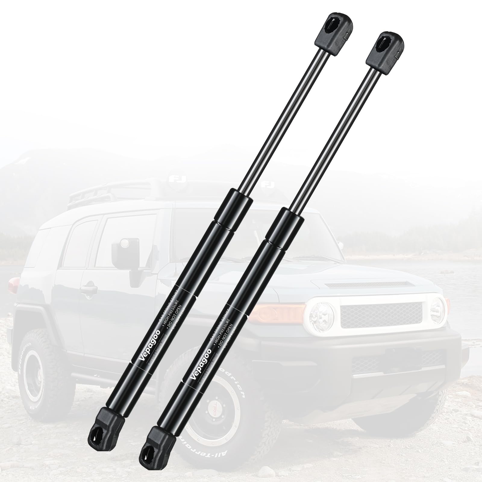 Vepagoo 6355 Front Hood Struts Compatible For 2007 2008 2009 2010 Toyota Fj Cruiser Gas Shock Lift Supports, Utility 4-Door Hood