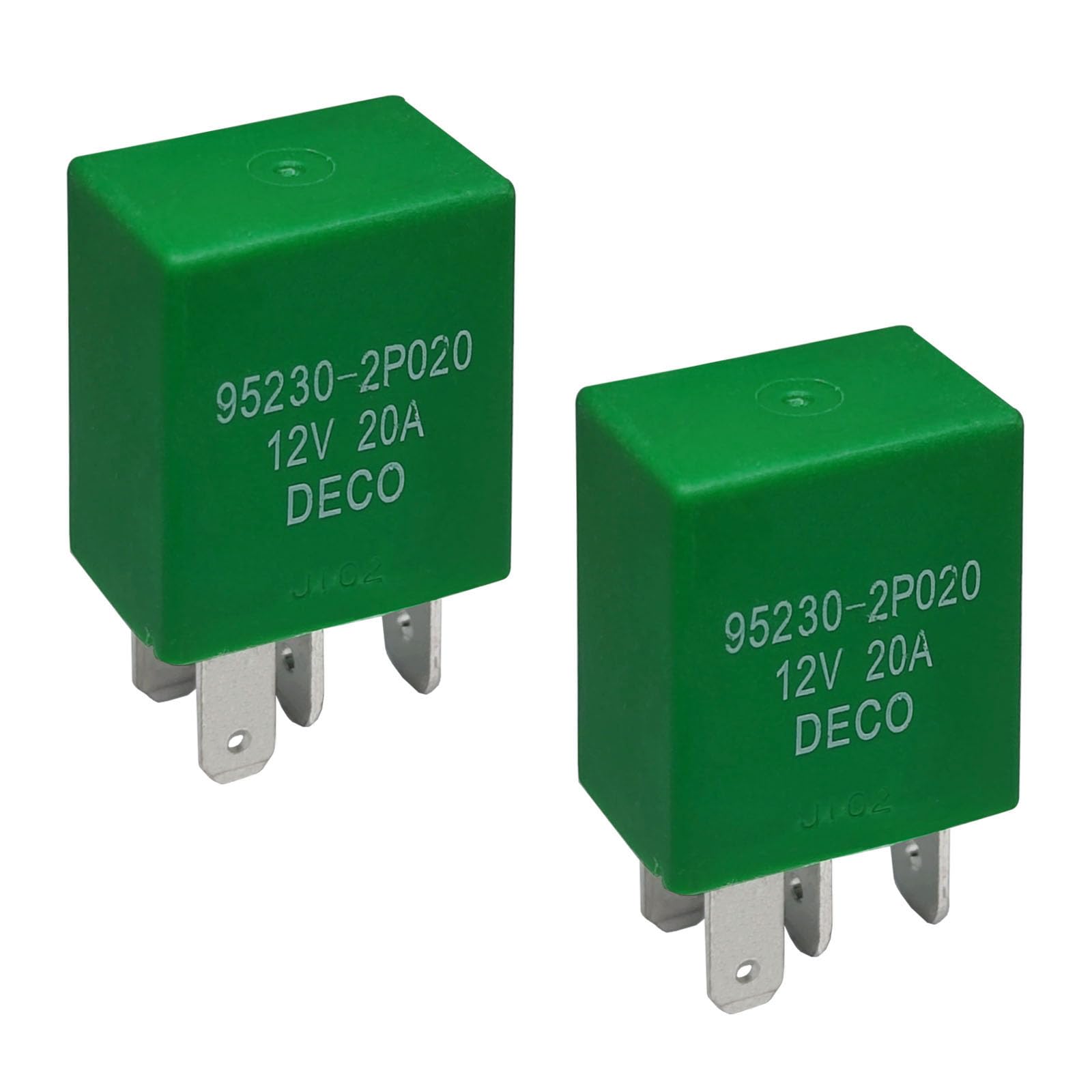 Relay 95230-2P020 (Set Of 2), 4 Pins Multi-Purpose Power Relay 12V 20A, Compatible For Select Hyundai, Kia Vehicles