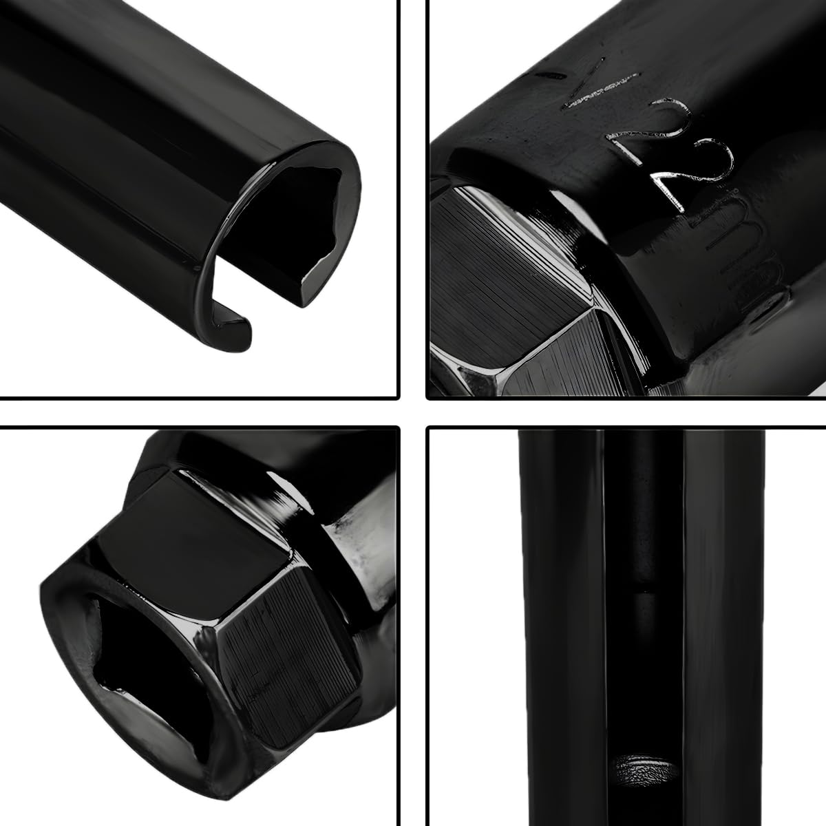 Belomi Oxygen Sensor Socket With Side Wire Cutout, 3/8 Inch Drive X 0.39 Inch (12Mm) 6-Point Fits All Vehicle O2 Removal And Installation, 65 Mn Steel Universal Puller Oxygen Sensor Socket (Large)