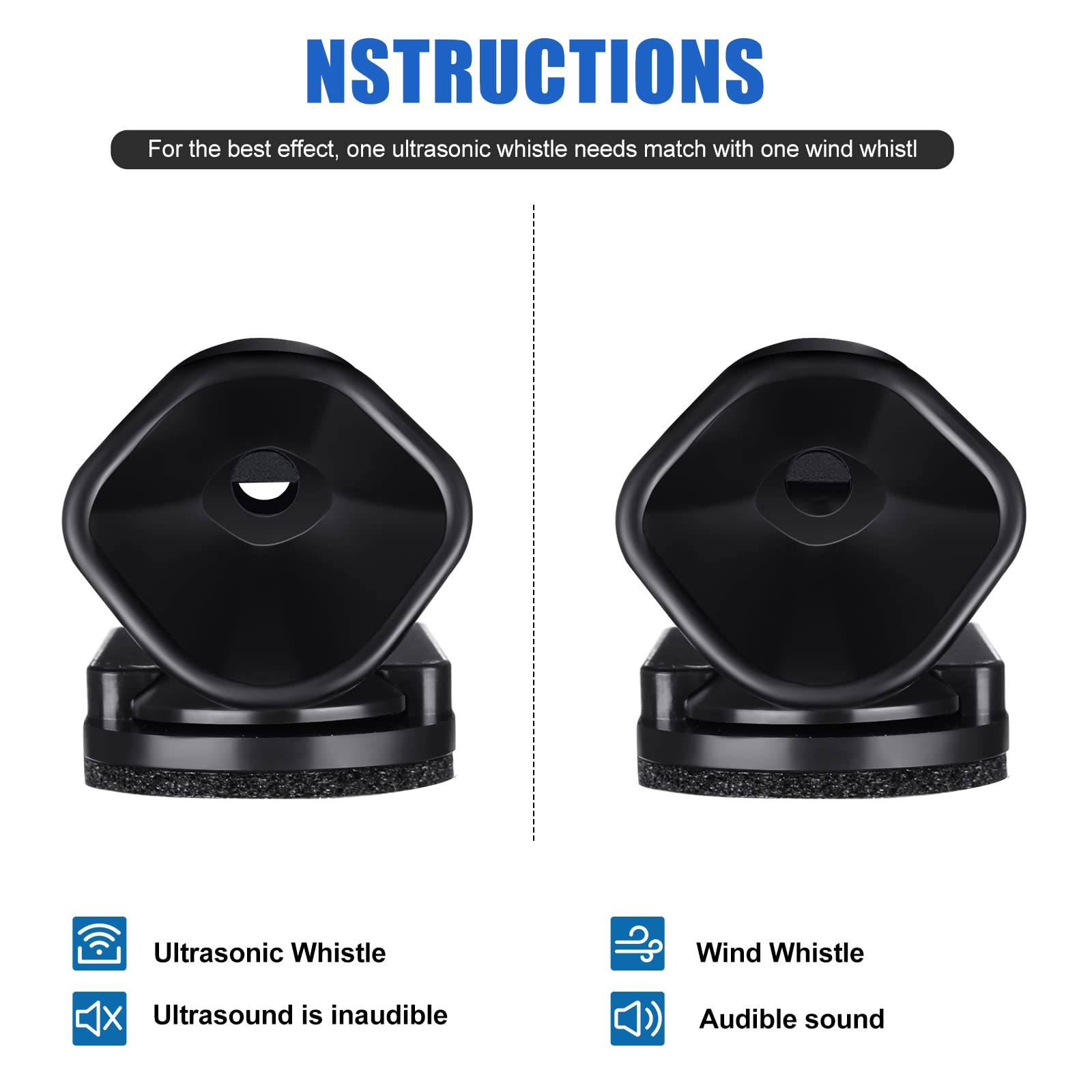 Frienda 10 Pieces Deer Whistle Save A Deer Whistles Avoids Collisions, Deer Whistles For Car Deer Warning Devices Animal Alert For Cars And Motorcycles (Black, Stylish Style)