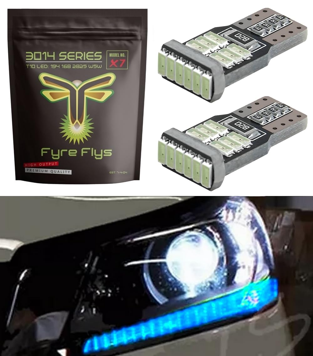 Fyre Flys Led Headlight Drl Strip Bulbs For 2013-2015 Honda Accord Super Bright Canbus Error Free 3014 Series (Ice Blue), X7-301