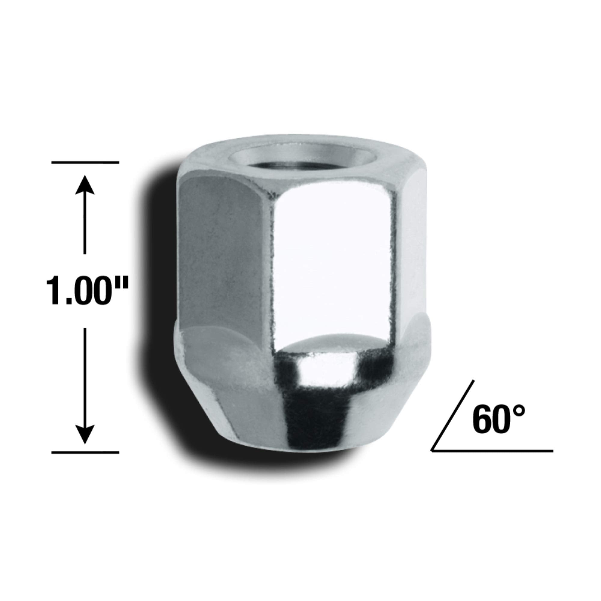 Gorilla Automotive 90088 Acorn Bulge Open End Chrome Lug Nuts (1/2 Thread Size)