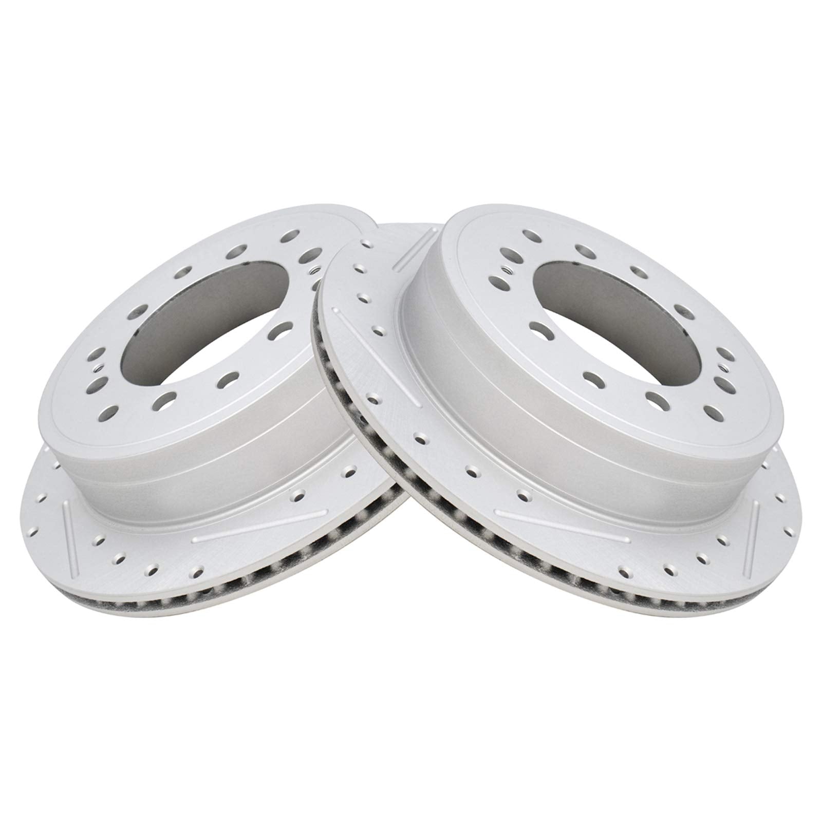 Trq Rear Performance Brake Rotors Set Premium G-Coated Compatible With 2010-2022 Lexus Gx460 Toyota 4Runner 2010-2014 Fj Cruiser