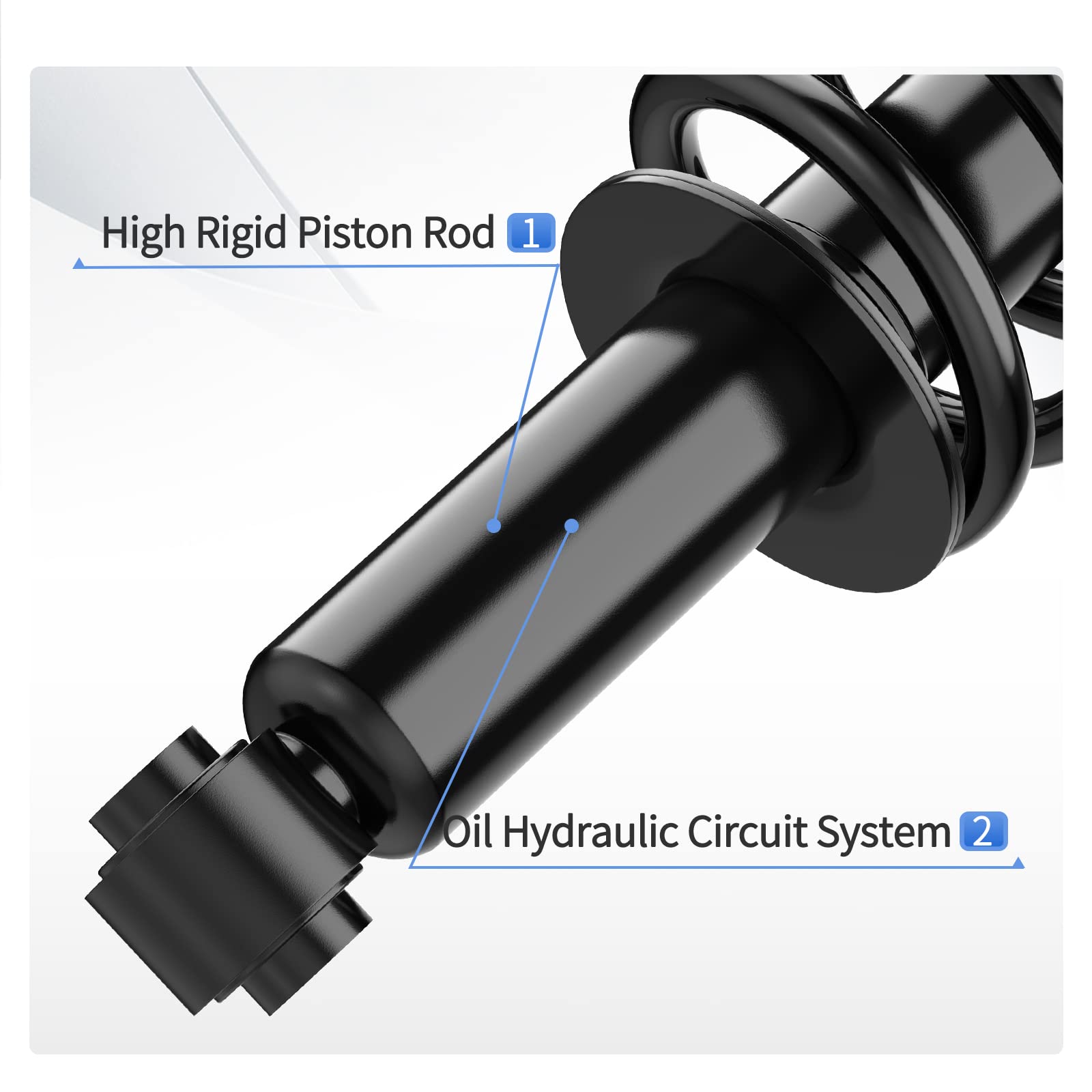 Yitamotor Rear Pair Complete Struts Compatible With 2007-2012 Dodge Caliber 2007-2016 Jeep Compass, 2007-2016 Jeep Patriot