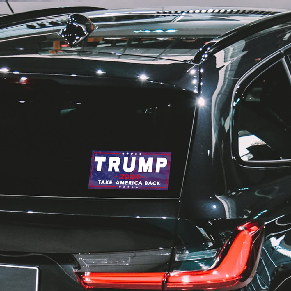 Sbb 3 Pack Trump 2024 Sticker, 8 Inches X4 Inches Big Trump Letters Car Decal, President Donald Trump Take America Back 2024 Bum