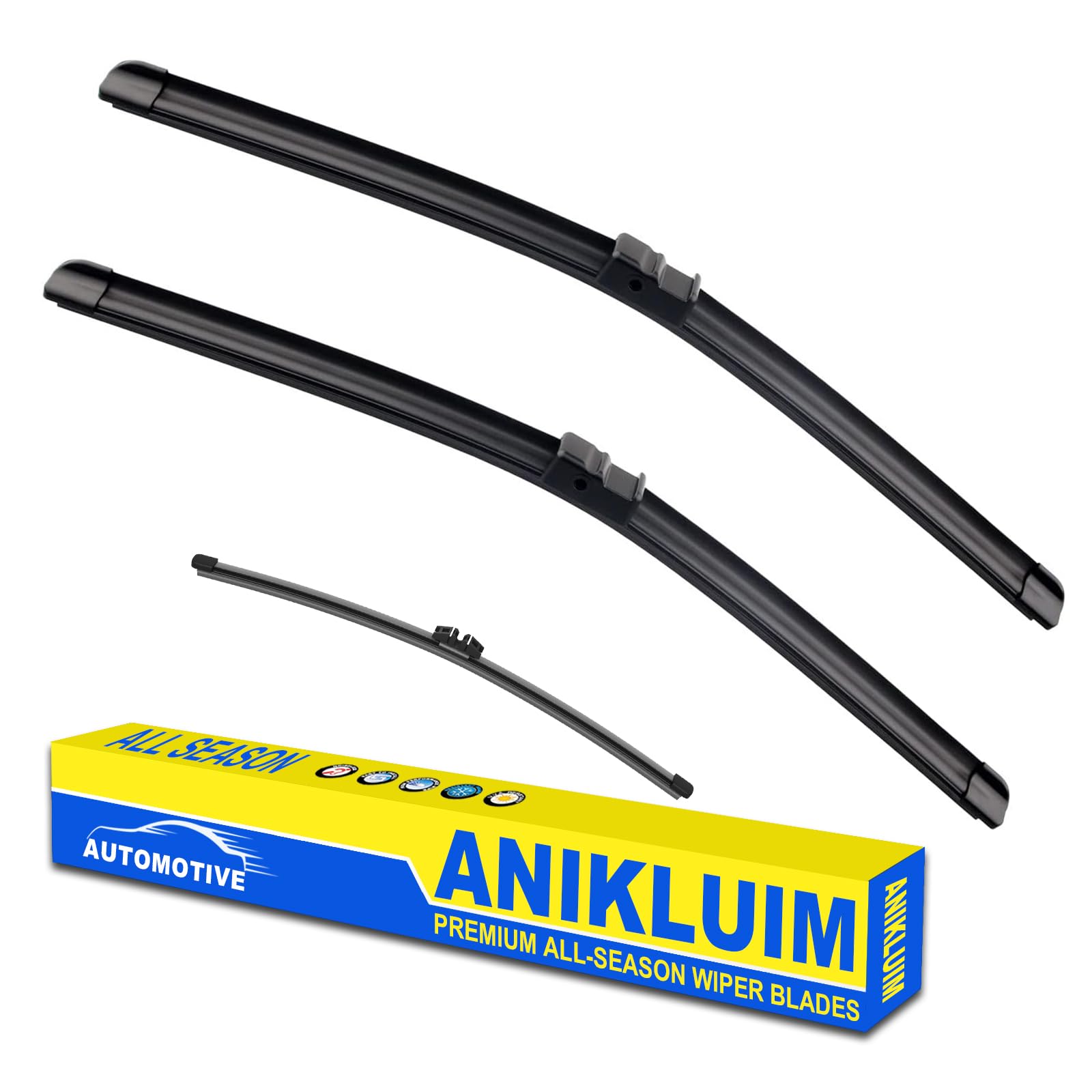 Anikluim 24''+20'' Wiper Blades With 15'' Rear Wiper Blade Set Replacement For 2007 2008 2009 2010 2011 X5 Windshield Wipers Ori
