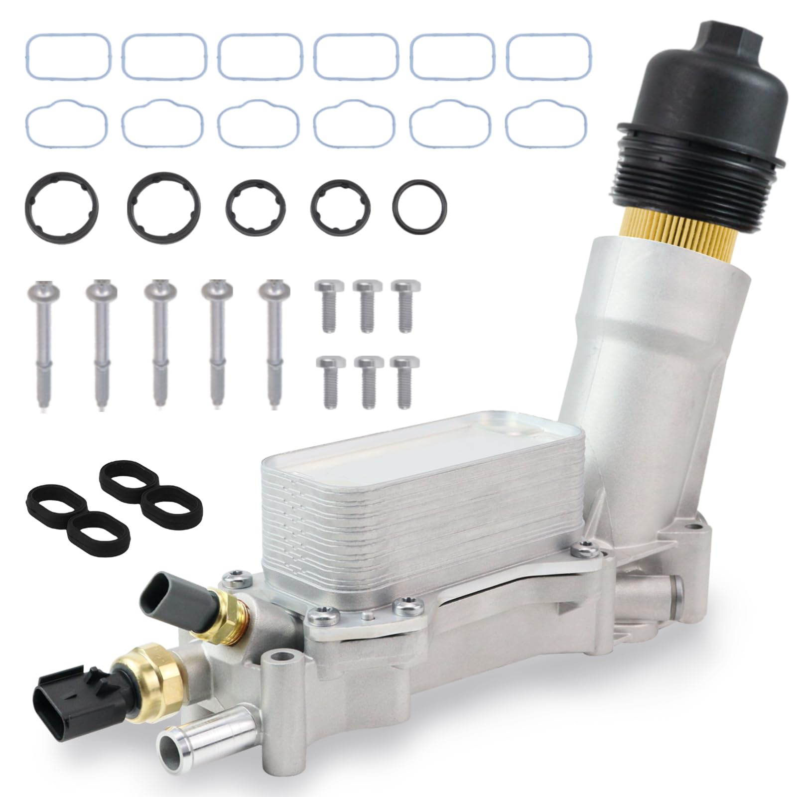 926-959 3.6L Upgraded Aluminum Engine Oil Filter Housing for 2011-2016 Chrysler 200 300 Dodge Charger Challenger Journey Caravan