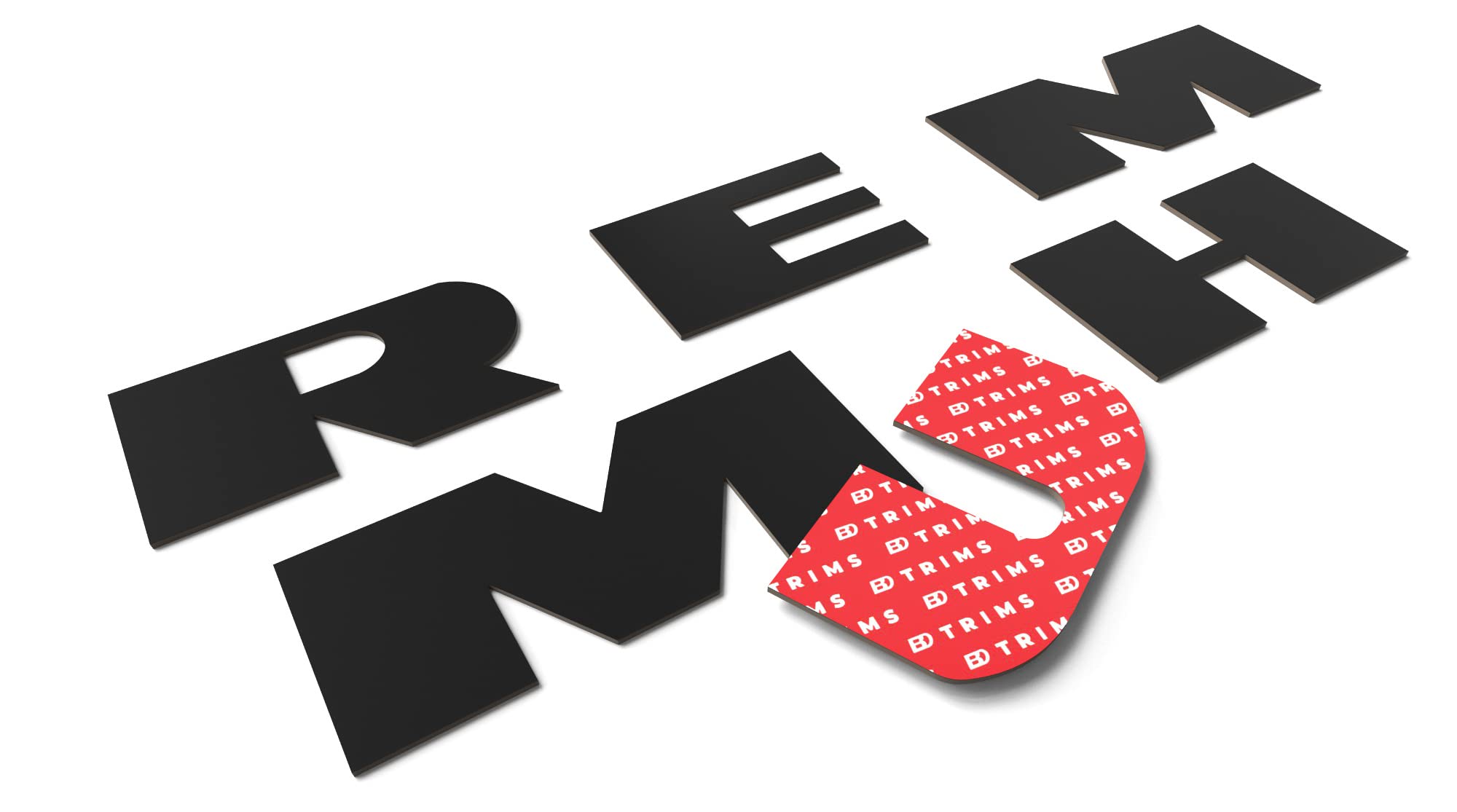 Bdtrims Bumper Raised Letters Fits Hummer H2 Models (Matte Black)