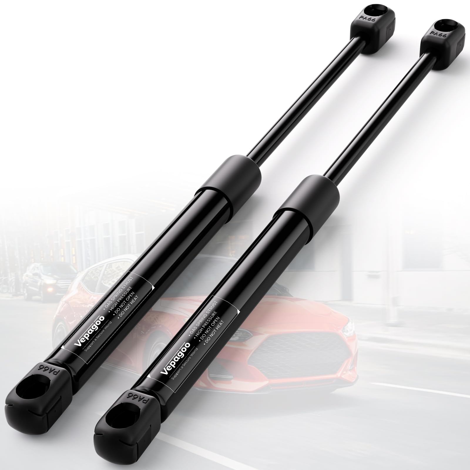Vepagoo Pm3485 Rear Trunk Hatchback Struts Compatible With 2012-2017 Hyundai Veloster Shocks Liftgate Supports (3-Door Hatch-Wit