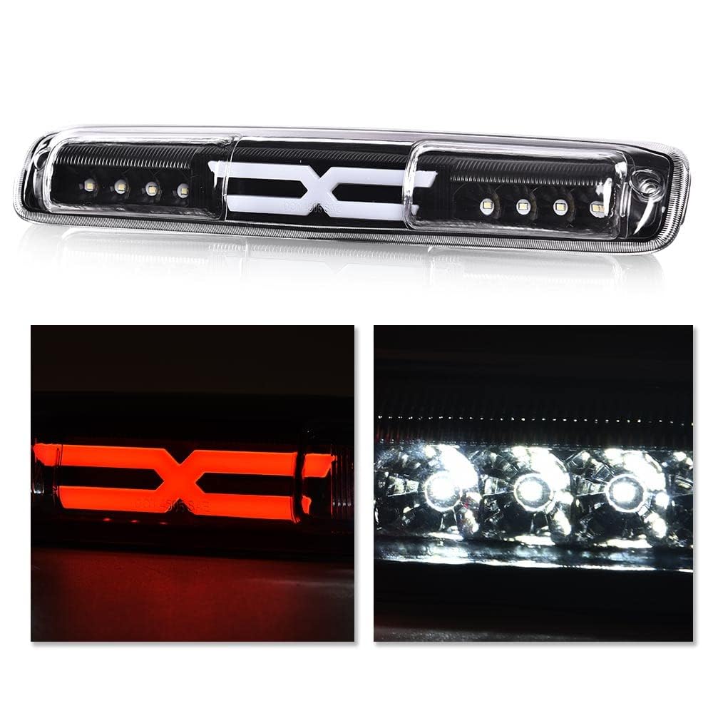 Cheda Third Tail Brake Light Cargo Lamp Chrome Led Bar Compatible With 1999 2000 2001 2002 2003 2004 2005 2006 2007 Silverado Si