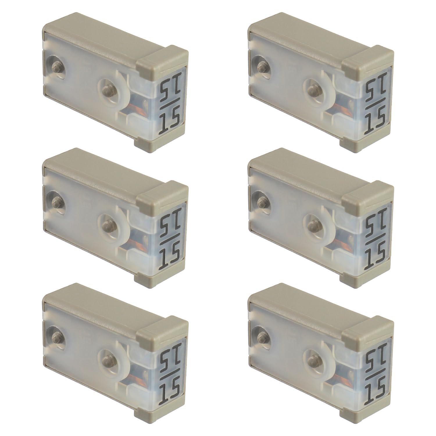 EPLZON 15A 32V Mini Automotive MCASE Shaped Cartridge Fuse Kit(Pack of 6pcs,15A)