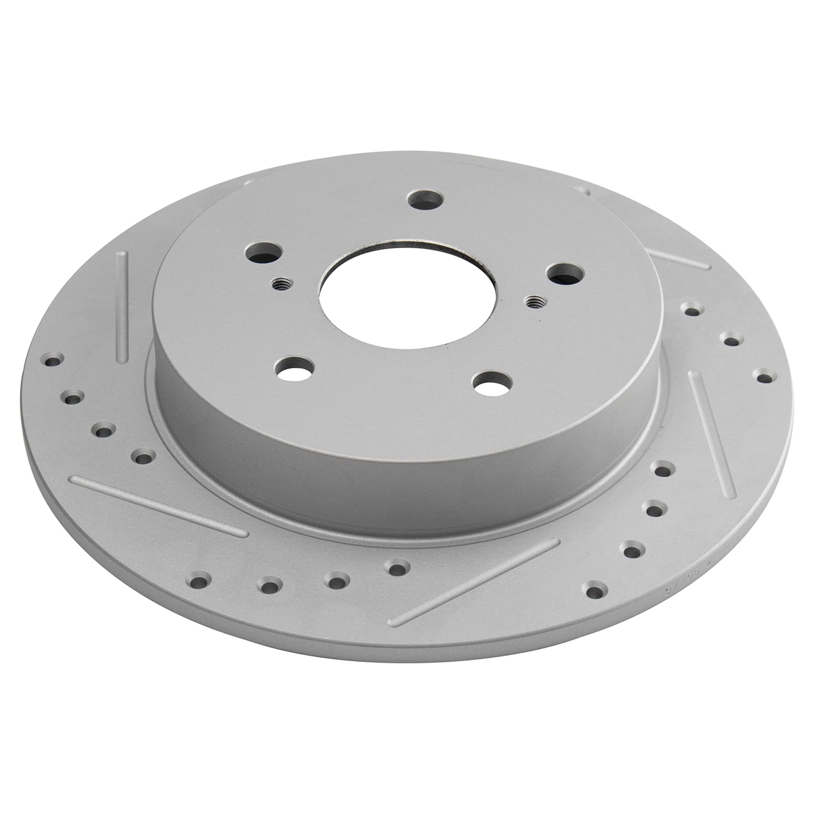 Trq Rear Performance Brake Rotors Set Premium G-Coated Compatible With 2007-2013 Suzuki Sx4