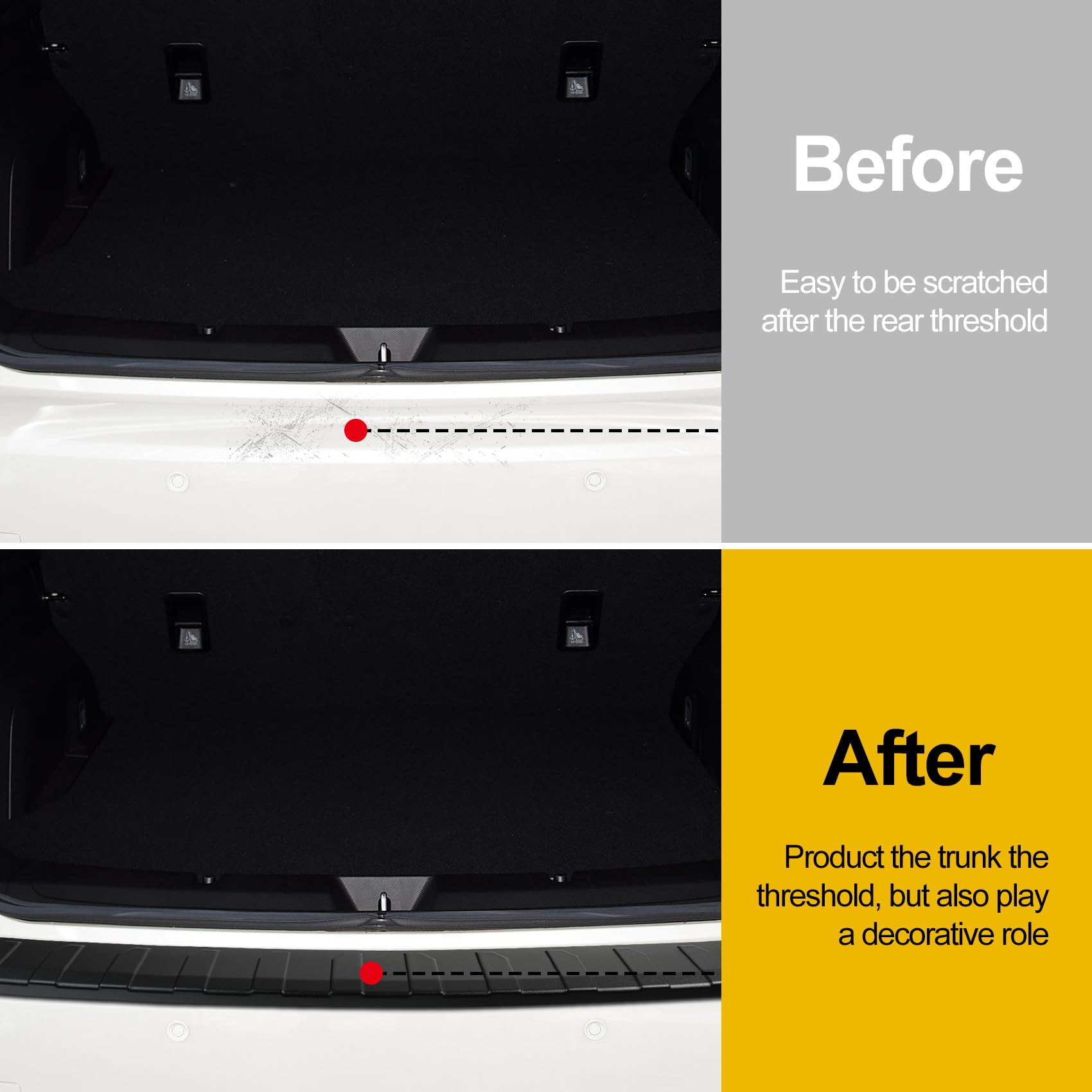 Exterior Rear Bumper Protector Guard Cover fit for Subaru Crosstrek XV 2018-2023 Car Accessories Trunk Door Protector Trim Cover