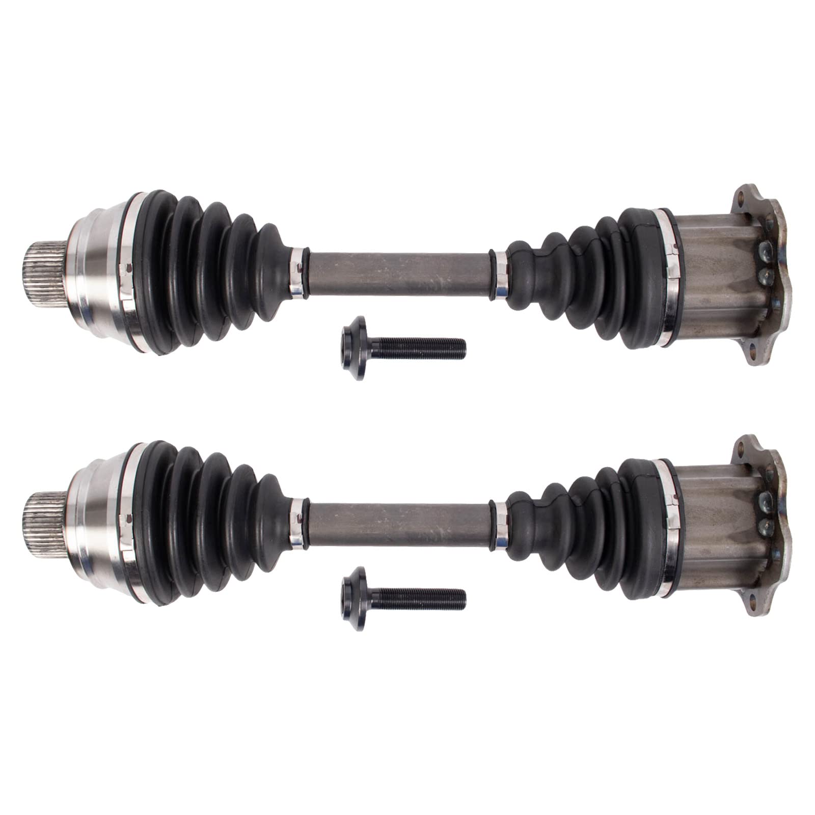 Trq Front Cv Axle Shaft Assembly Set Compatible With 2009-2011 Audi A4 2010-2011 A5 2010-2012 S4 2008-2012 S5