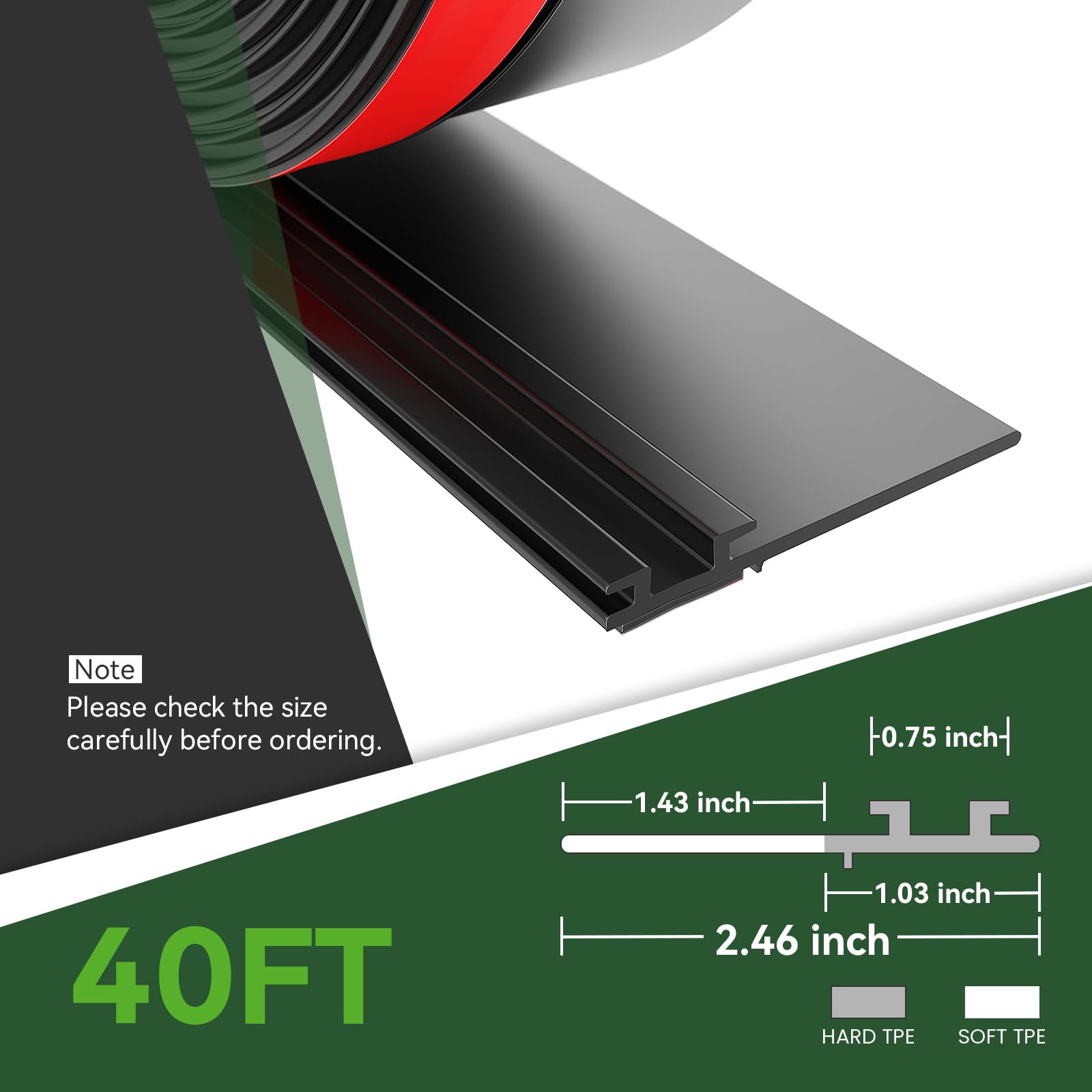 RVGUARD 40FT RV Slide Out Seal with Strong Adhesive Tape, Waterproof RV Seal Replacement for RVs, Travel Trailers and 5th Wheels