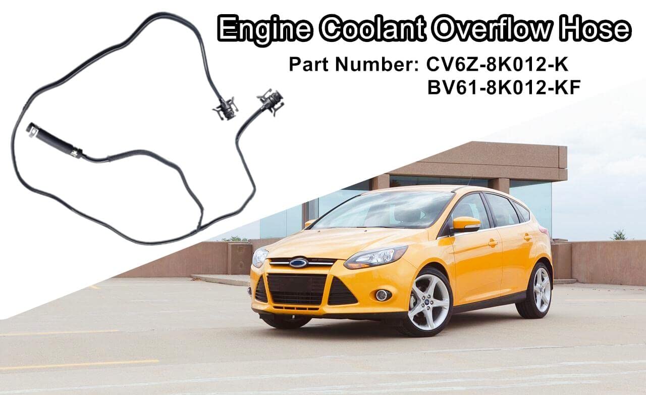 Radiator Coolant Reservoir Hose Fits For Ford Focus 2.0L L4 2012 2013 2014 2015 2016 2017 2018 Engine Coolant Overflow Hose, Hos