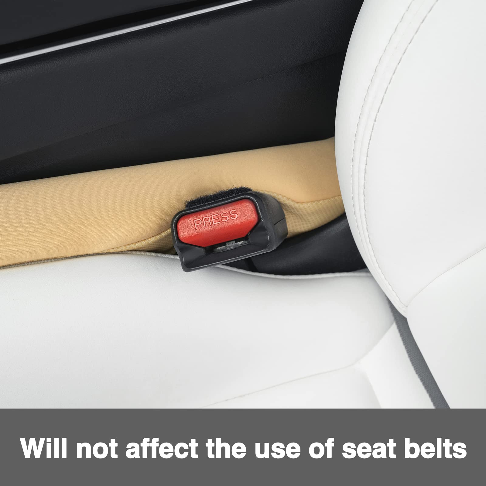 Heytrip Car Seat Gap Filler Universal Fit Organizer Fill The Gap Keep Cellphones Keys Wallet Coins From Falling, Driver Or Passenger Front Use, Pack Of 2(Yellow)