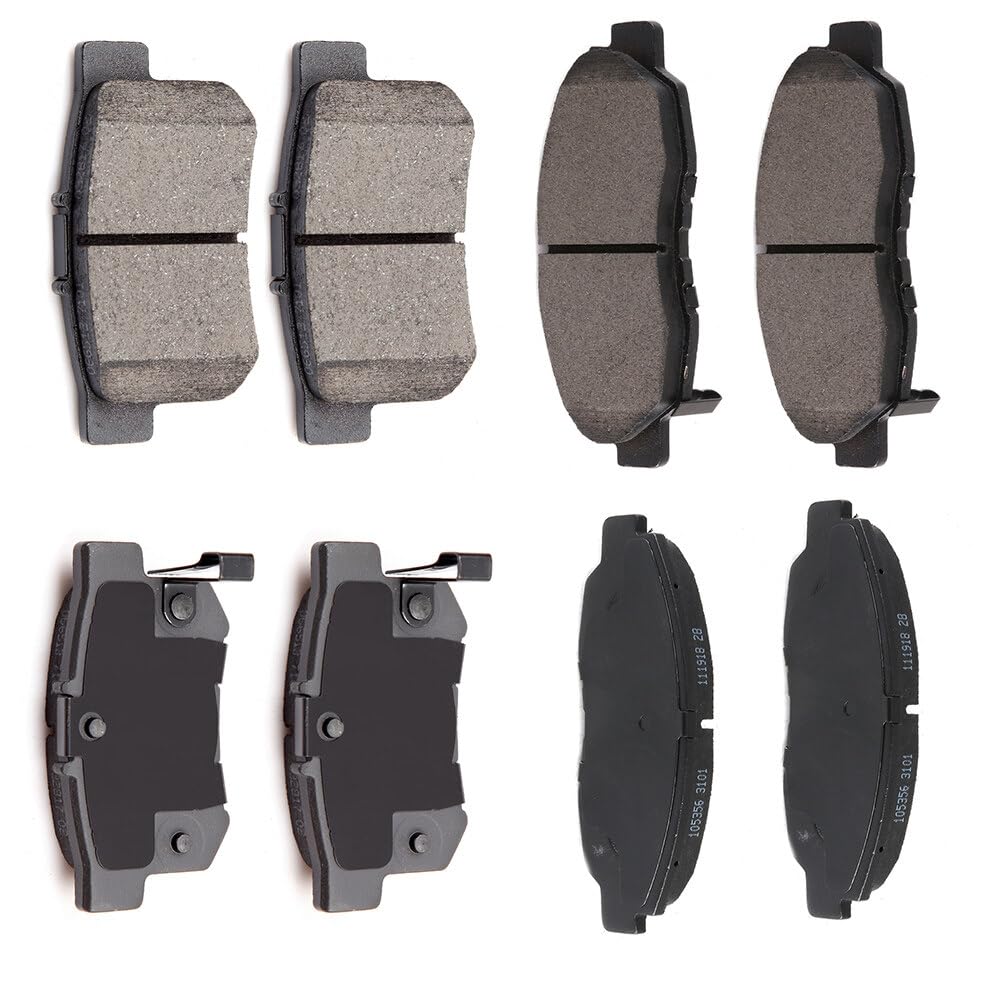 Automuto 8Pcs Front & Rear Disc Brake Pads Set D537 D1578 For Honda Civic 2012