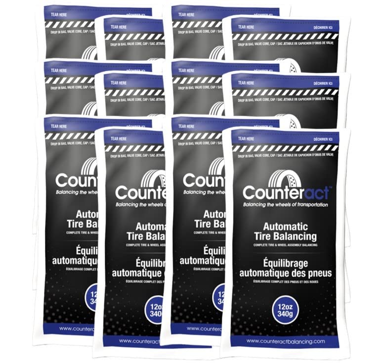 Counteract 12OZ-B12 Centrifugal Force Tire/Wheel Balancing Beads - Off-Road Vehicles, Light Duty Truck Tires, (12) 12oz Balance 
