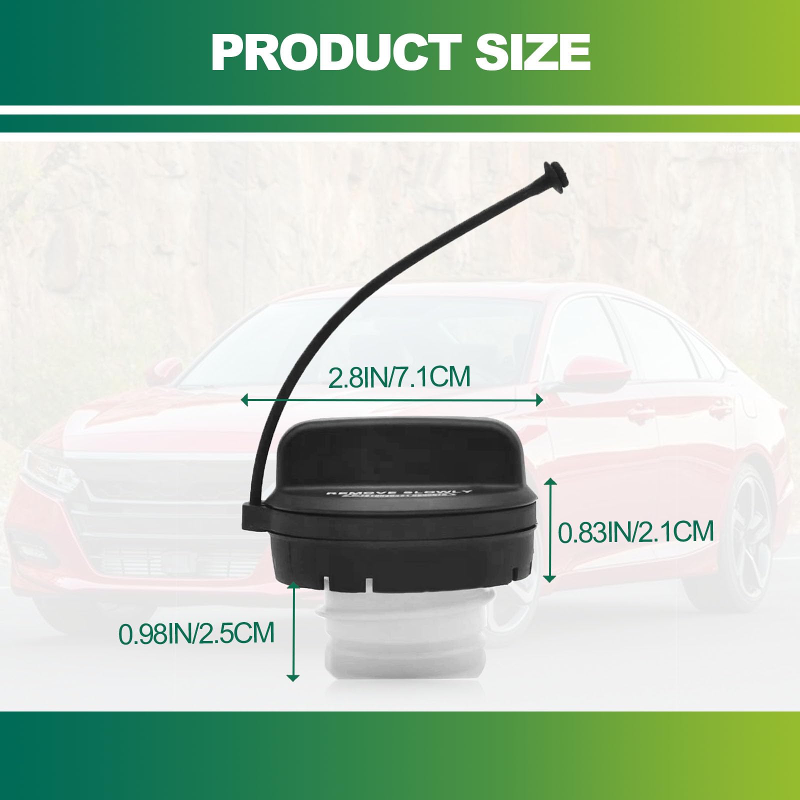 Fuel Cap Replacement Compatible With Honda Accord, Civic, Crosstour, Cr-V Crv, Fit, Hr-V, Hrv, Insight, Odyssey, Pilot, Replaces 17670-T3W-A01, Ensure Safe And Convenient Replacement Of Fuel Tank