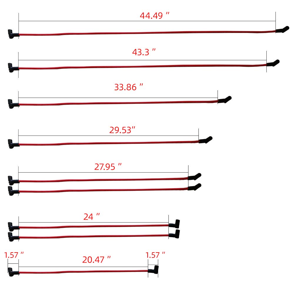 MAS HEI Distributor & Spark Plug Wires & Free 170072 and Tachometer Pigtail Wire Harness Replacement for Chevy 305 454 Chevrolet
